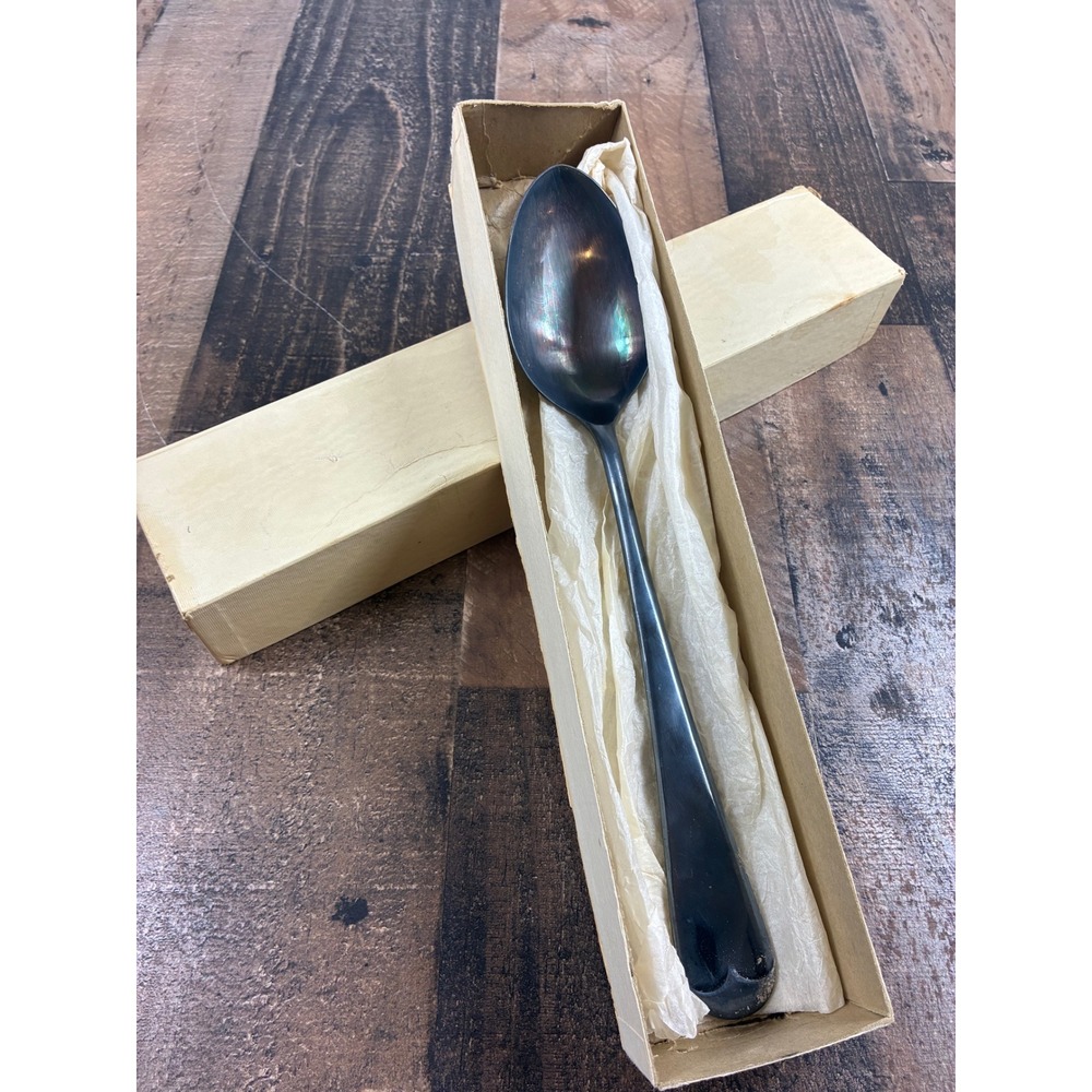 Vintage EPNS‎ Sheffield England Silver Plate Serving Spoon with Original Box